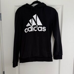 Adidas Black Hoodie with Iconic White Emblem